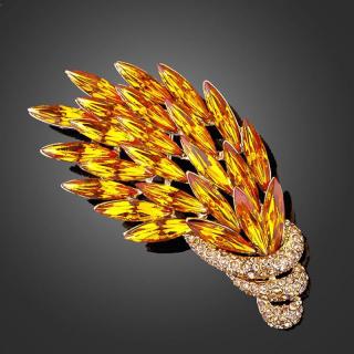 Francesca Petrucci Brož Swarovski Elements Lucianna - Žlutá B00003