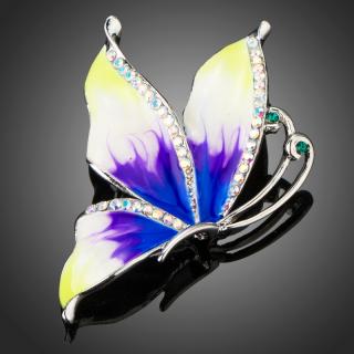 Francesca Petrucci Brož Swarovski Elements Martelli - motýl - Barevná/více barev B0078