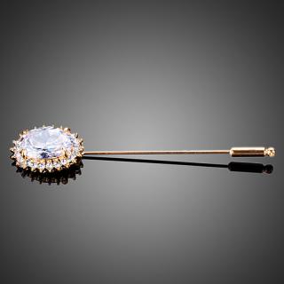 Francesca Petrucci Brož Swarovski Elements Michelita - Bílá/čirá B0035