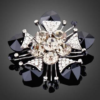 Francesca Petrucci Brož Swarovski Elements Tosca - Černá B0002