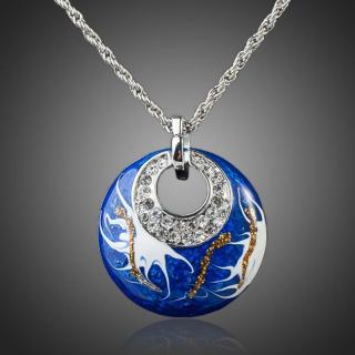 Francesca Petrucci Dámský náhrdelník Luna Blu - 47 cm + 3 cm (prodloužení) / Tmavě modrá NH0077