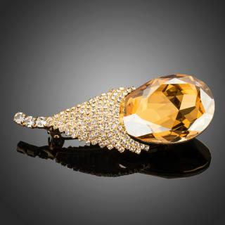 Francesca Petrucci Exkluzivní brož Swarovski Elements Rosalia - Žlutá B0056