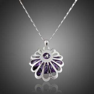 Francesca Petrucci Náhrdelník Swarovski Elements Baldassaria - 39 cm + 3 cm (prodloužení) / Fialová NH0045