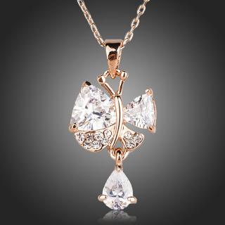 Francesca Petrucci Náhrdelník Swarovski Elements Bellanita - 39 cm + 3 cm (prodloužení) / Bílá/čirá NH0130