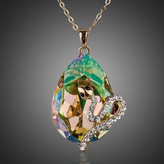 Francesca Petrucci Náhrdelník Swarovski Elements Benevuto - had - 39 cm + 3 cm (prodloužení) / Zlatá NH0057