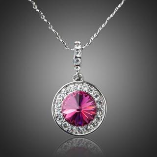 Francesca Petrucci Náhrdelník Swarovski Elements Bruniata - Růžová / 39 cm + 3 cm (prodloužení) NH0073