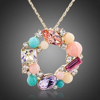 Francesca Petrucci Náhrdelník Swarovski Elements Caitio - Barevná/více barev / 38 cm + 3 cm (prodloužení) NH0105