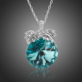 Francesca Petrucci Náhrdelník Swarovski Elements Damiano - Světle modrá / 39 cm + 3 cm (prodloužení) NH0233