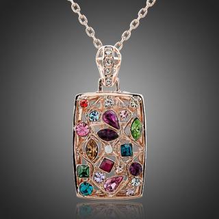 Francesca Petrucci Náhrdelník Swarovski Elements Katliasa - Barevná/více barev / 39 cm + 3 cm (prodloužení) NH0083