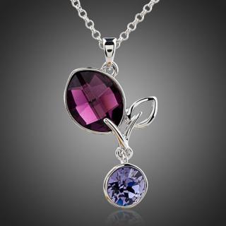 Francesca Petrucci Náhrdelník Swarovski Elements Orsina - 39 cm + 3 cm (prodloužení) / Fialová NH0115