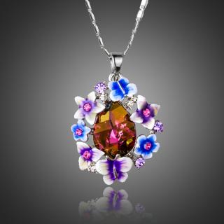 Francesca Petrucci Náhrdelník Swarovski Elements Ponzioneta - 39 cm + 3 cm (prodloužení) / Barevná/více barev NH0175