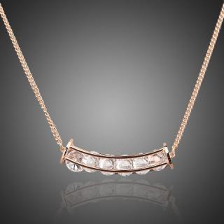 Francesca Petrucci Náhrdelník Swarovski Elements Quorratia - Bílá/čirá / 39 cm + 3 cm (prodloužení) NH0006