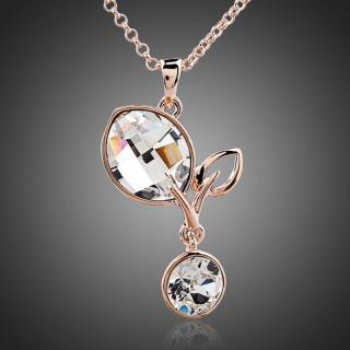 Francesca Petrucci Náhrdelník Swarovski Elements Rachela - 39 cm + 3 cm (prodloužení) / Bílá/čirá NH0119