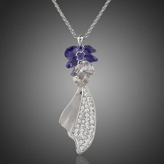 Francesca Petrucci Náhrdelník Swarovski Elements Severina - 39 cm + 3 cm (prodloužení) / Fialová NH0038