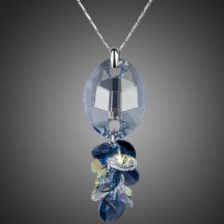 Francesca Petrucci Náhrdelník Swarovski Elements Terzia - Světle modrá / 39 cm + 3 cm (prodloužení) NH0043