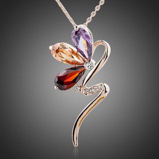 Francesca Petrucci Náhrdelník Swarovski Elements Vannia - Barevná/více barev / 43 cm + 3 cm (prodloužení) NH0089