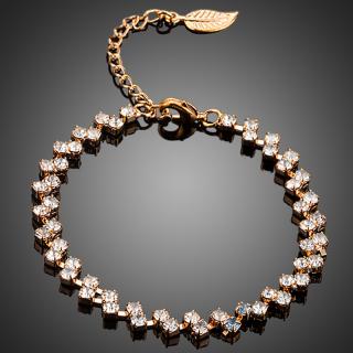 Francesca Petrucci Náramek Swarovski Elements Benitio - 16,5 cm + 4 cm (prodloužení) / Bílá/čirá NR0129