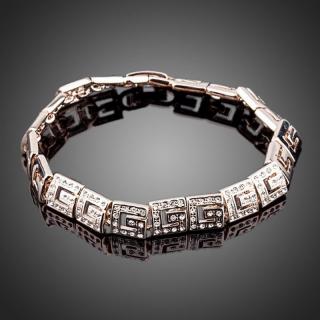 Francesca Petrucci Náramek Swarovski Elements Bijou - Zlatá / 17 cm NR0029