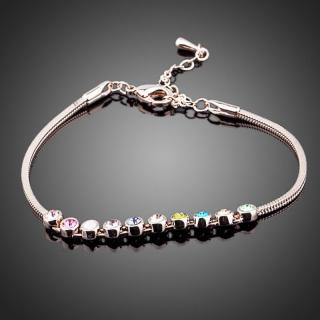 Francesca Petrucci Náramek Swarovski Elements Chantae - 18 cm + 3 cm (prodloužení) / Barevná/více barev NR0027