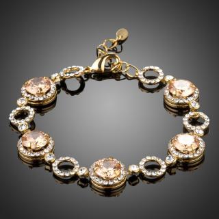Francesca Petrucci Náramek Swarovski Elements Donnatien - 16 cm + 4 cm (prodloužení) / Champagne NR0163