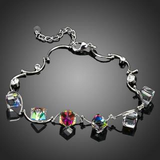 Francesca Petrucci Náramek Swarovski Elements Doursey - Barevná/více barev / 15,5 cm + 3 cm (prodloužení) NR0044