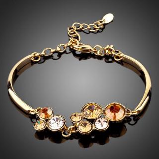 Francesca Petrucci Náramek Swarovski Elements Elienor - 15 cm + 3 cm (prodloužení) / Oranžová NR0012