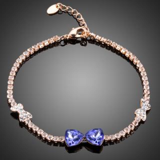 Francesca Petrucci Náramek Swarovski Elements Firmino - 17 cm + 3 cm (prodloužení) / Fialová NR0079