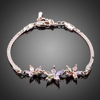 Francesca Petrucci Náramek Swarovski Elements Laurette - květina - 16 cm + 3 cm (prodloužení) / Barevná/více barev NR0030