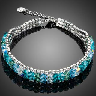 Francesca Petrucci Náramek Swarovski Elements Montesio - 17 cm + 3 cm (prodloužení) / Barevná/více barev NR0084