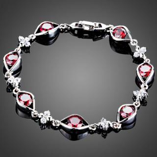Francesca Petrucci Náramek Swarovski Elements Nelli - Červená / 18 cm (XS) NR0099