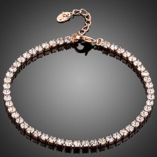 Francesca Petrucci Náramek Swarovski Elements Nicastrio - 17 cm + 3 cm (prodloužení) / Bílá/čirá NR0112
