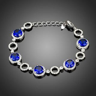 Francesca Petrucci Náramek Swarovski Elements Odyle - Tmavě modrá / 15 cm + 4 cm (prodloužení) NR0058