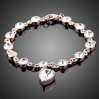 Francesca Petrucci Náramek Swarovski Elements Tallys - 18 cm (XS) / Bílá/čirá NR0028
