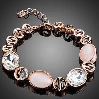 Francesca Petrucci Náramek Swarovski Elements Tazia - 18 cm + 3 cm (prodloužení) / Bílá/čirá NR0130