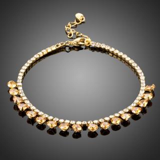 Francesca Petrucci Náramek Swarovski Elements Vincci - Oranžová / 17 cm + 3 cm (prodloužení) NR0180