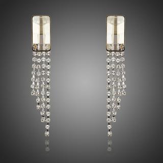 Francesca Petrucci Náušnice Swarovski Elements Agani - Šedá E0200