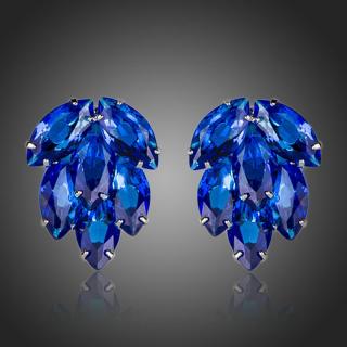 Francesca Petrucci Náušnice Swarovski Elements Bambalina - Tmavě modrá E0135