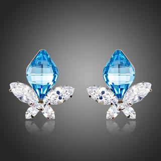 Francesca Petrucci Náušnice Swarovski Elements Bebia - Světle modrá E0264