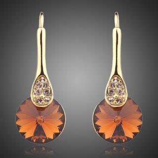 Francesca Petrucci Náušnice Swarovski Elements Benvolia - Oranžová E0011