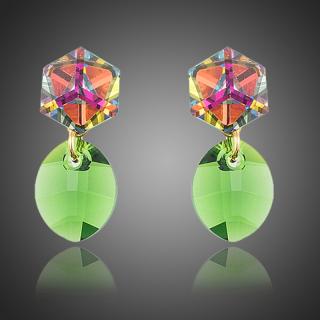 Francesca Petrucci Náušnice Swarovski Elements Calanthe - Zelená E0181