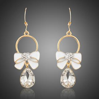 Francesca Petrucci Náušnice Swarovski  Elements Catalina - Bílá/čirá E0169