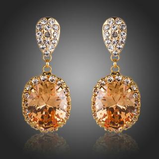 Francesca Petrucci Náušnice Swarovski Elements Charlisa - Oranžová E0134