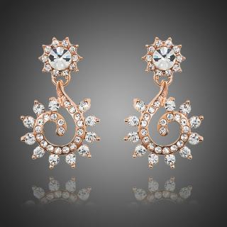 Francesca Petrucci Náušnice Swarovski  Elements Clorindia - Bílá/čirá E0229