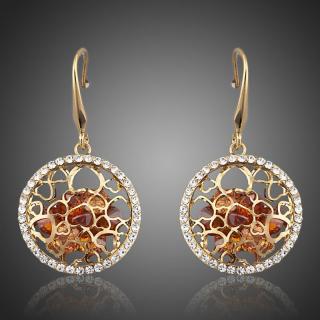 Francesca Petrucci Náušnice Swarovski Elements Delanna - Oranžová E0047