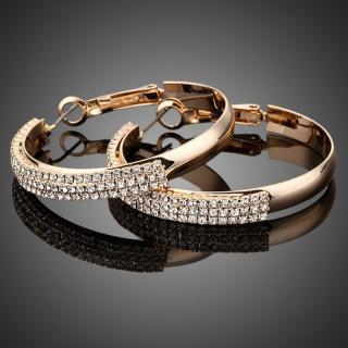 Francesca Petrucci Náušnice Swarovski Elements Dolores - Bílá/čirá E0008