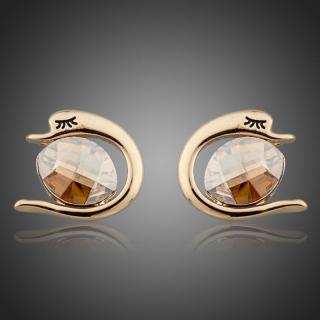 Francesca Petrucci Náušnice Swarovski Elements Dolores - Zlatá E0092