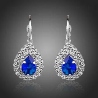Francesca Petrucci Náušnice Swarovski Elements Donati - Tmavě modrá E0153