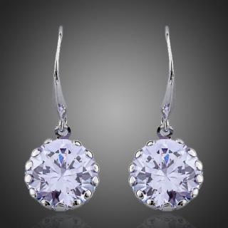 Francesca Petrucci Náušnice Swarovski Elements Ellaine - Fialová E0089