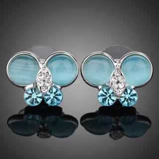 Francesca Petrucci Náušnice Swarovski Elements Elpidisa - Světle modrá E0016