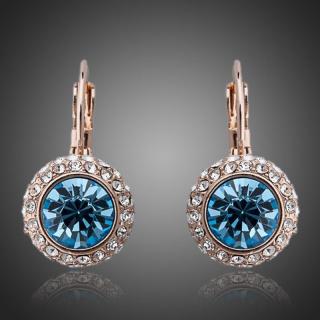Francesca Petrucci Náušnice Swarovski  Elements Elviria - Modrá E0075